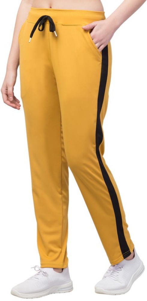 Buy BLUECON Trackpant for Women Slim Fit Yellow Stylish Solid Track Pants  for Women/Ladies at