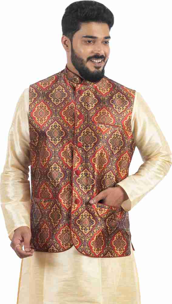 Buy Ethnic Factory Printed Men Waistcoat Online at Best Prices in