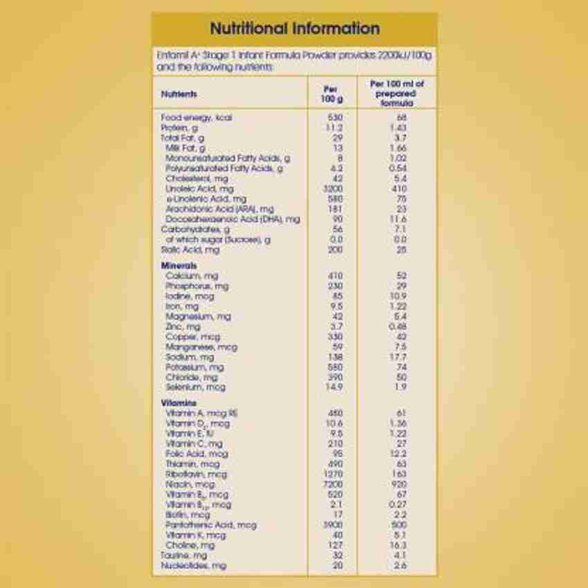 Enfamil with cereal sales