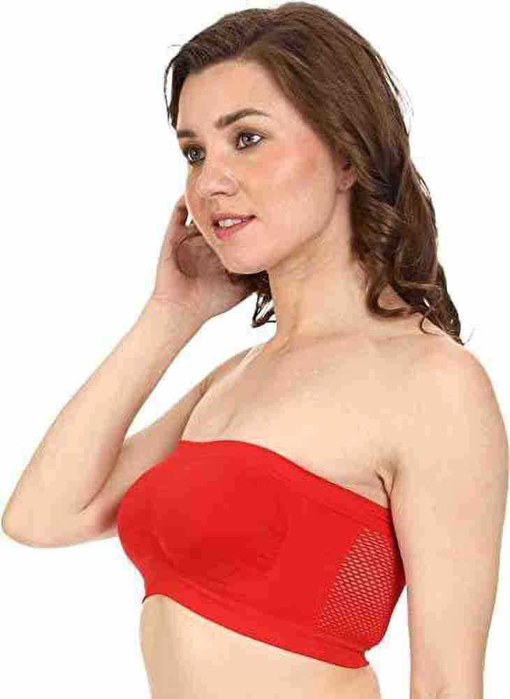 Women Tube Non Padded Bra strapless bra free size bra (28-34)