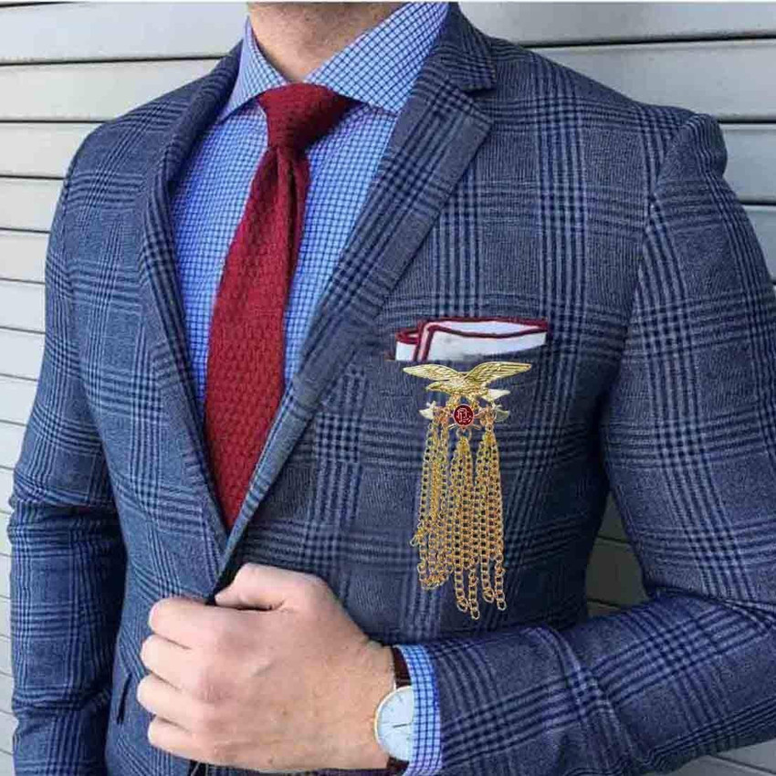 Sherwani cheap pocket brooch