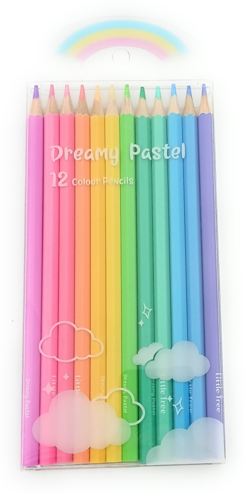 IDYLLIC Pastel Color Pencils for Kids (Multicolor Pack of 12)