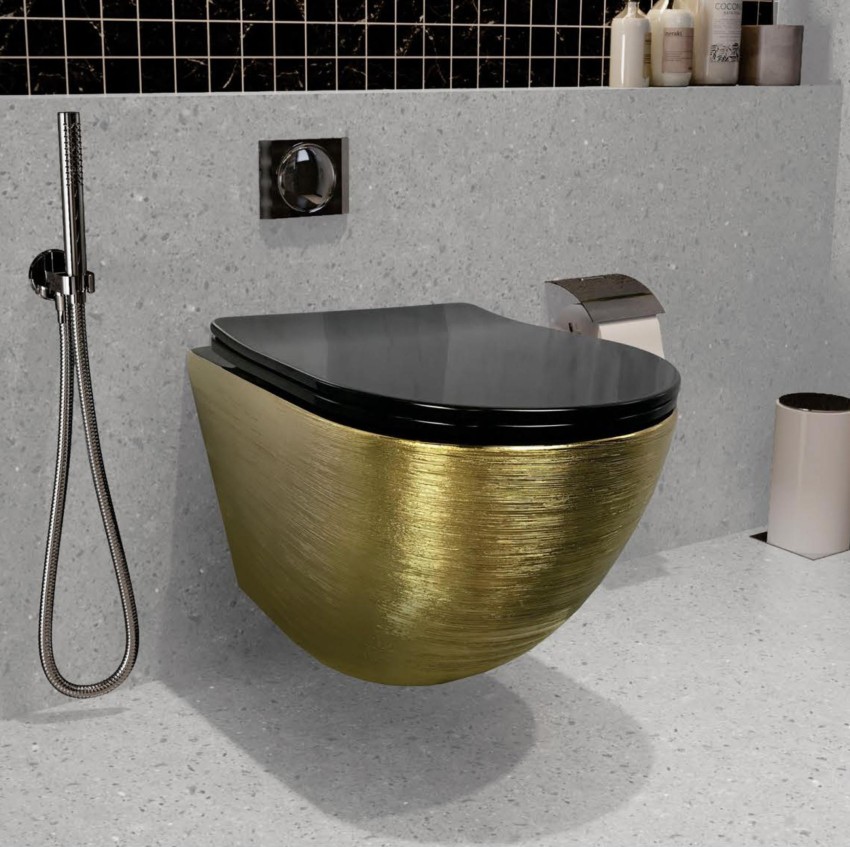 Golden Ceramic Wall Hung Toilets