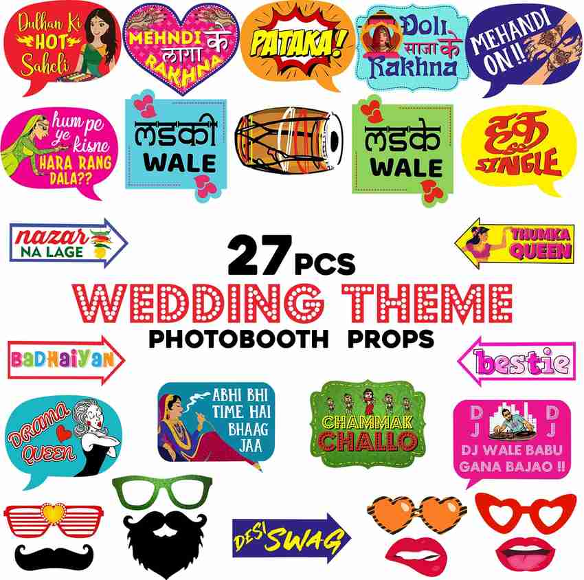 Wedding photo booth clearance props online india