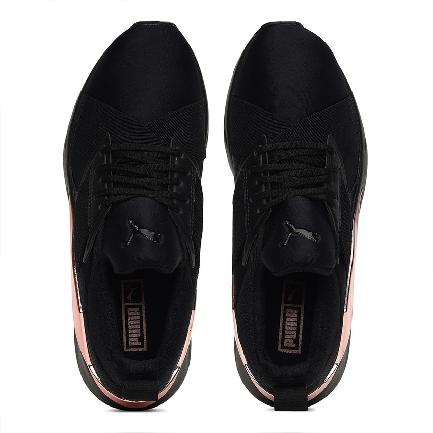 puma black rose gold shoes