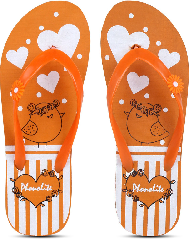 Orange flip sale flops womens