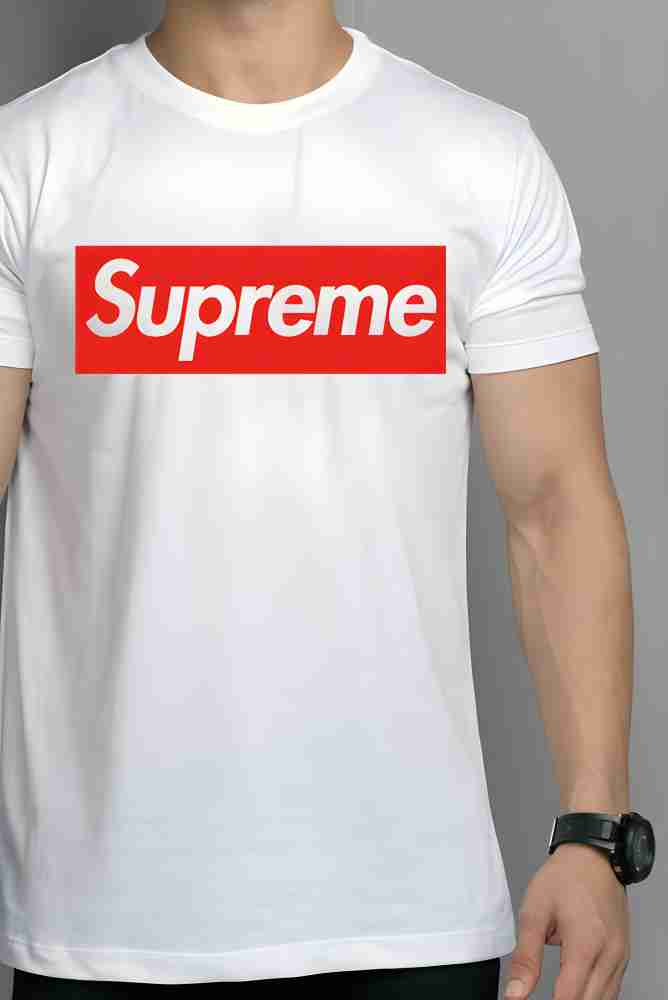 Supreme Printed, Graphic Print, Typography Men Round Neck White T-Shirt -  Buy Supreme Printed, Graphic Print, Typography Men Round Neck White T-Shirt  Online at Best Prices in India
