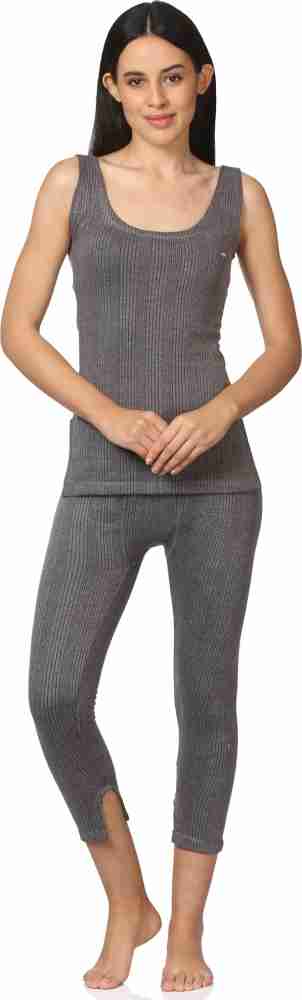 Alfa Women / Ladies / Girls Quilted Premium Winter Inner Wear Cotton Thermal  3/4 Top and Pant
