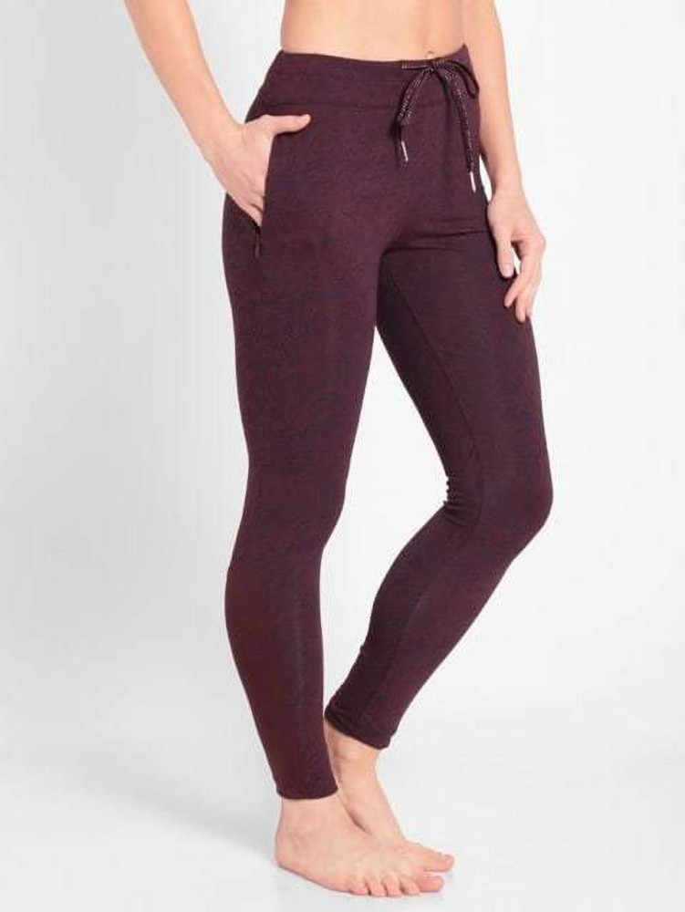 JOCKEY Solid Women Maroon Track Pants - Buy JOCKEY Solid Women