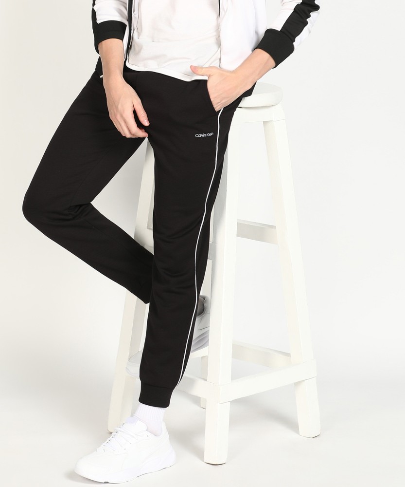 Calvin Klein Solid Men Black Track Pants Buy Calvin Klein Solid