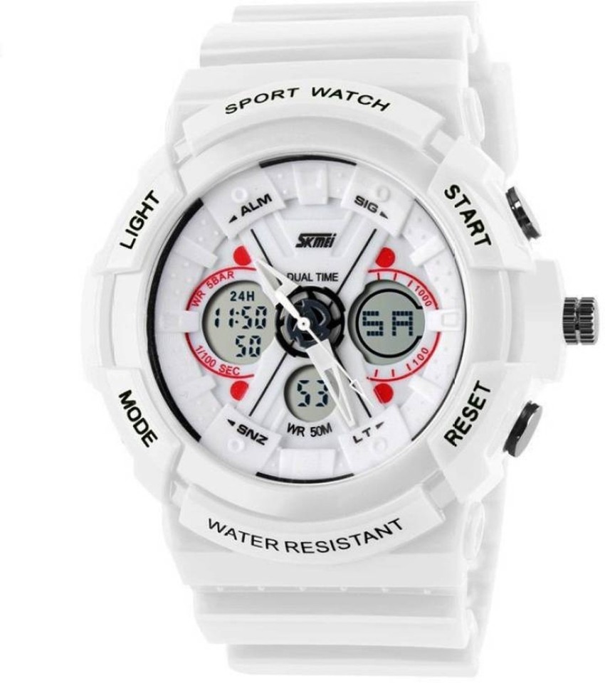 Mens white digital clearance watch