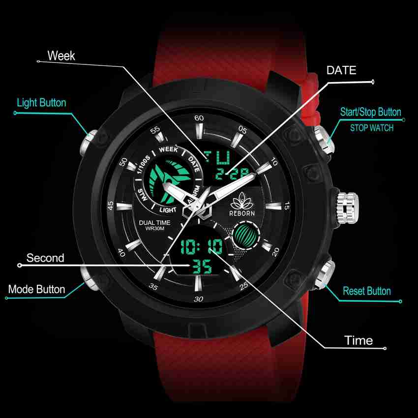 MAKACHI 9063 Black Analog Digital Watch For Men Buy MAKACHI