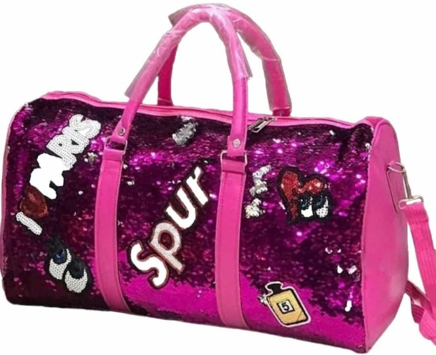 Pink Sequin Inspired Large Capacity Duffle Bag