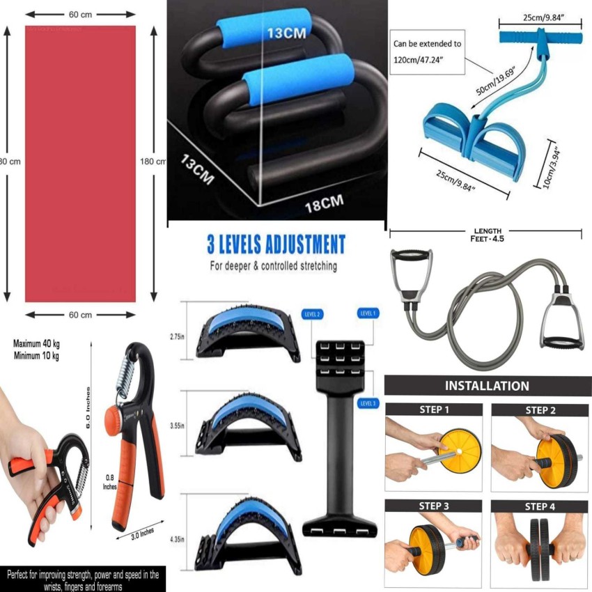 Buyab factory combo accessories 7 gym equipment for female fitness home  workout Home Gym Combo Price in India - Buy Buyab factory combo accessories  7 gym equipment for female fitness home workout