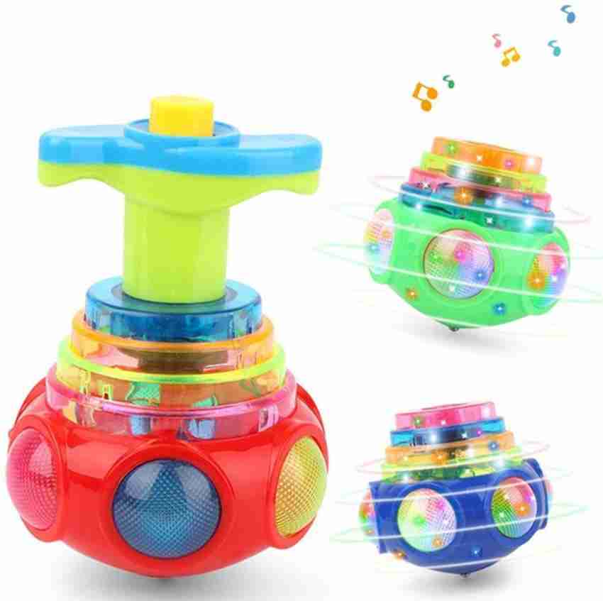 Light up musical spinning top sales