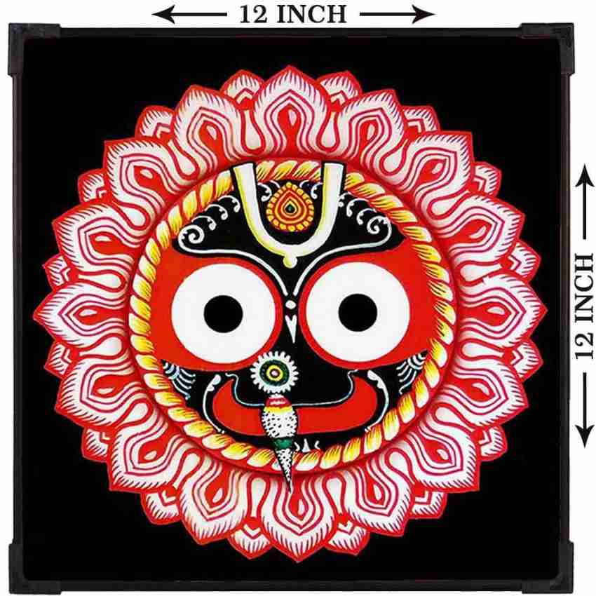 FURNATO Jai Jagannath Painting with UV Coated MDF Frame Home