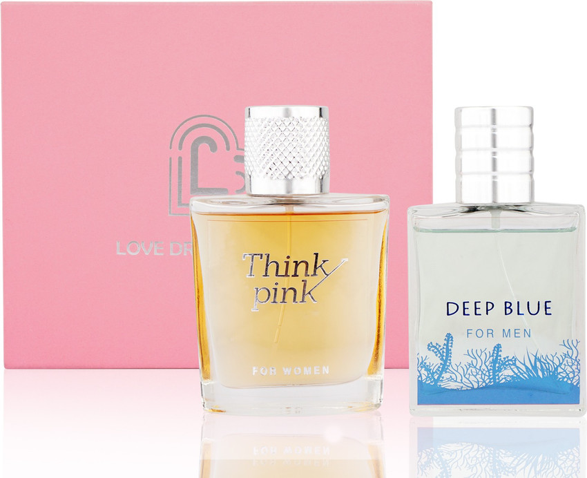 Pink perfume blue bottle shop