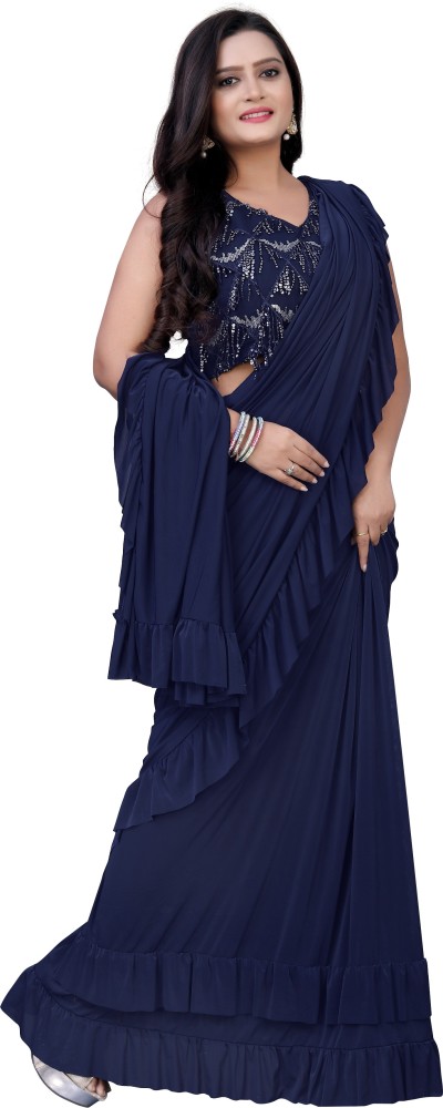 Lycra Ready to wear Saree at Rs 525 in Surat | ID: 2850209831273
