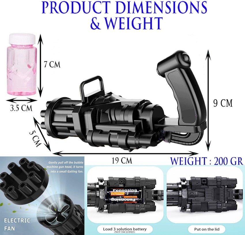  Bubble Machine,Bubble Guns for Kids with Big 5 Hole