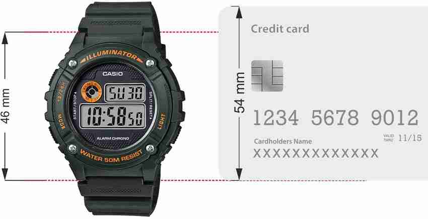 CASIO W 216H 3BVDF Youth Digital W 216H 3BVDF Digital Watch