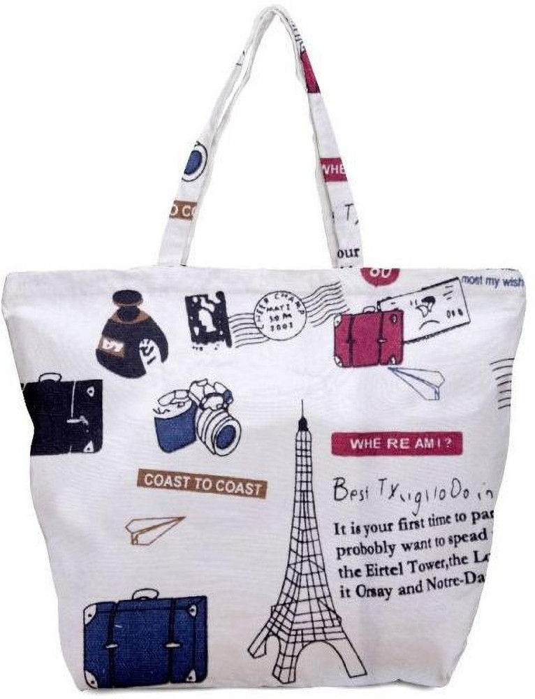 Flipkart JEH BAGS P13 Folding Canvas Tote Bags for Women with Zipper Shopping Bag Grocery Bag Multipurpose Bag Multipurpose Bag