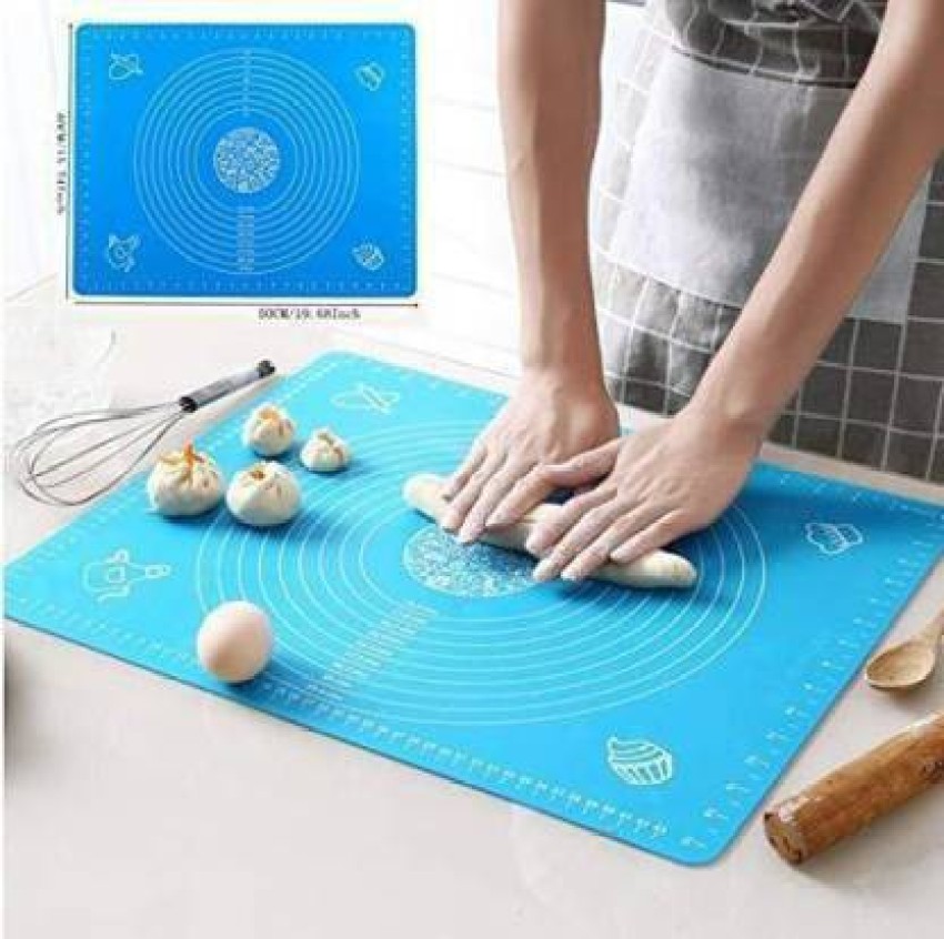 Silicon Fondant Rolling Mat Roti Chapati Cake Pad Dough Atta