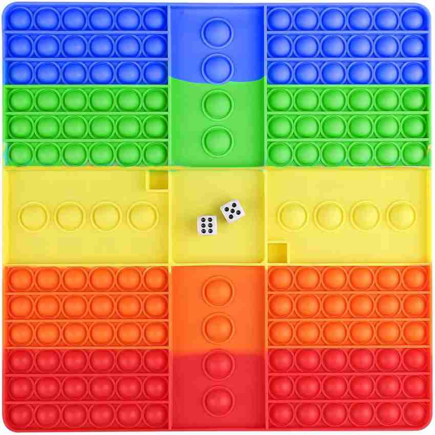 rainbow silicone Pop It Ludo Game, Number Of Players: 2, Large at