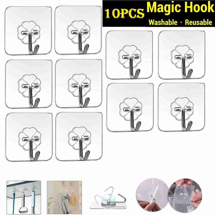 10X Self Adhesive Hat Hook Holder Sticky Rack Hanger Shelf For