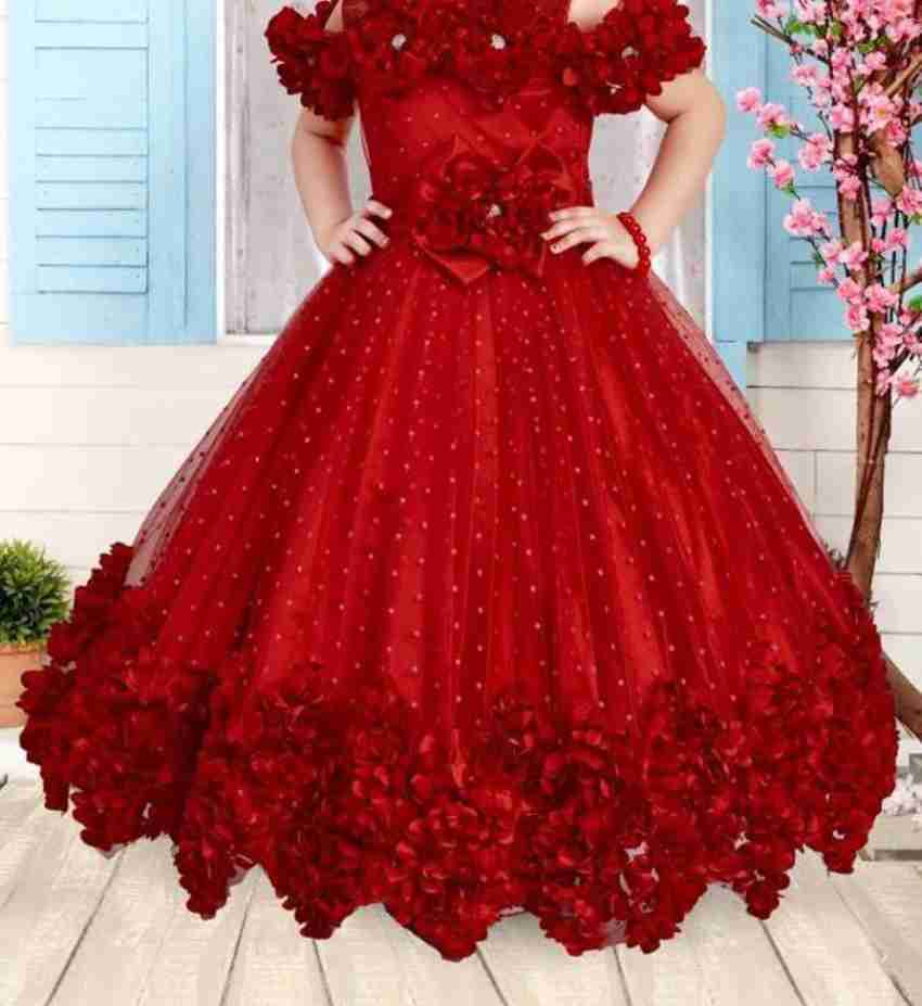 Red frock for hot sale 5 year girl