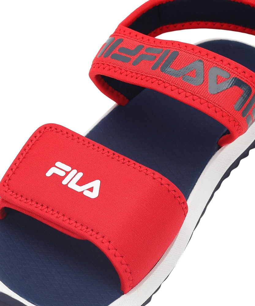 Red hot sale fila sandals