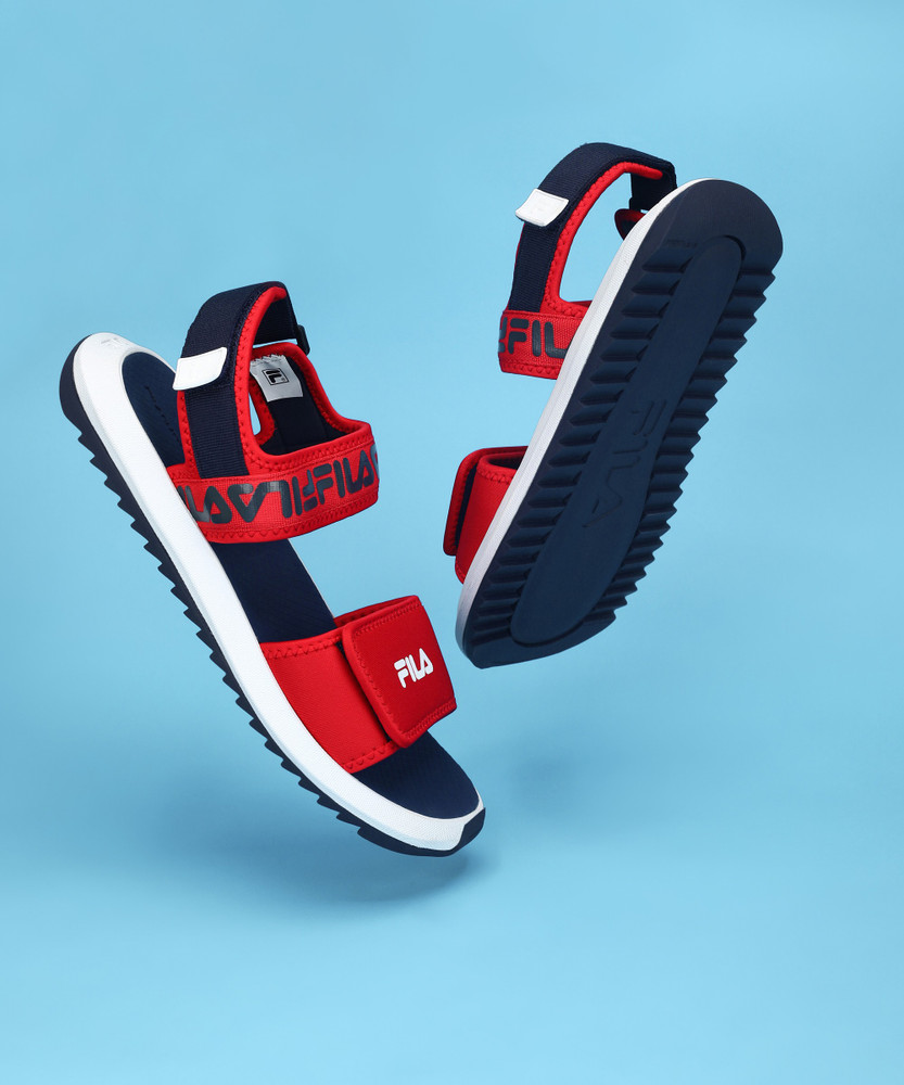 fila sandals mens red