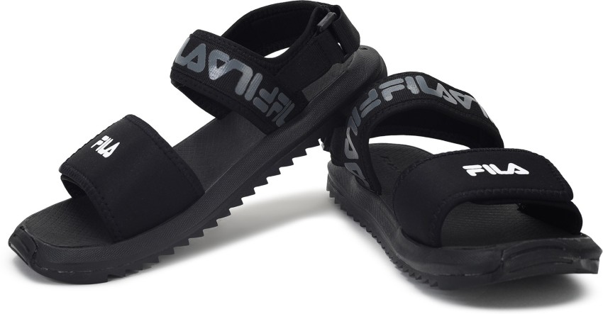 Black discount fila sandals