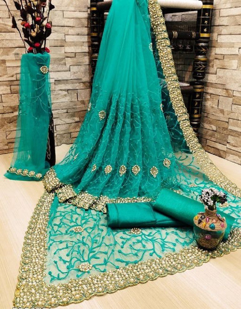 Buy NEW BS Handwork Self Design Embroidered Embellished