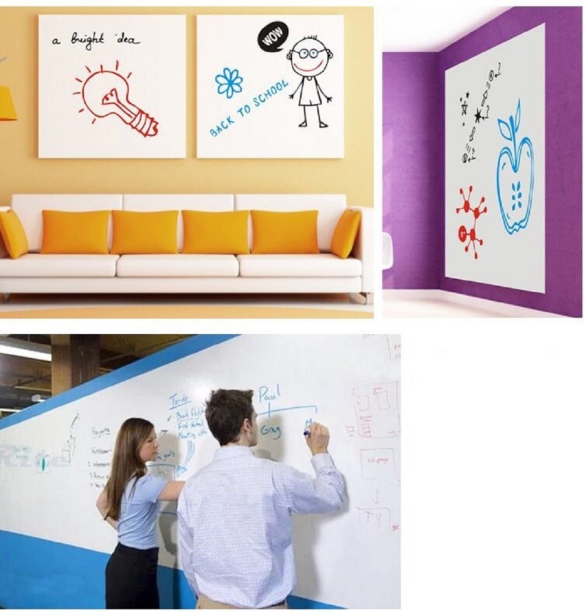 Awestuffs Vinal Whiteboard Wallpaper Sticker, Marker, Size