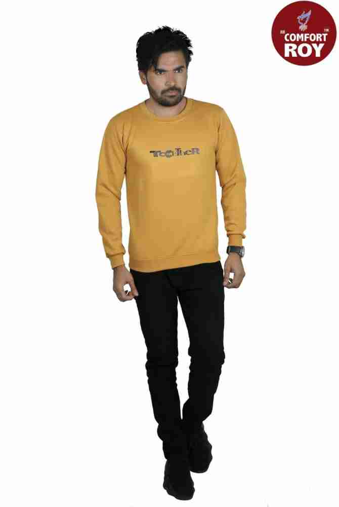 COMFORT ROY Printed Men Neck Yellow T-Shirt - Buy RR COMFORT ROY Printed Men Round Neck Yellow T-Shirt Online at Best Prices in India | Flipkart.com
