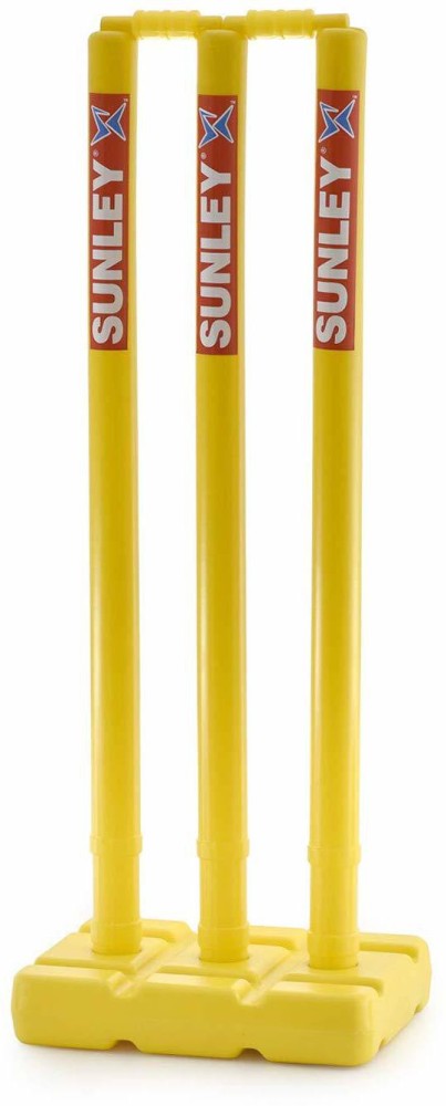 SUNLEY Plastic Cricket Bat (Sky Blue Plastic bat + Yellow Wicket