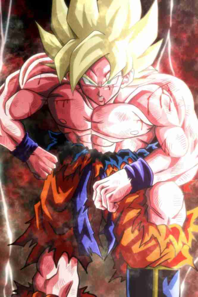 Goku super saiyan instinct wall poster REDCLOUD Paper Print