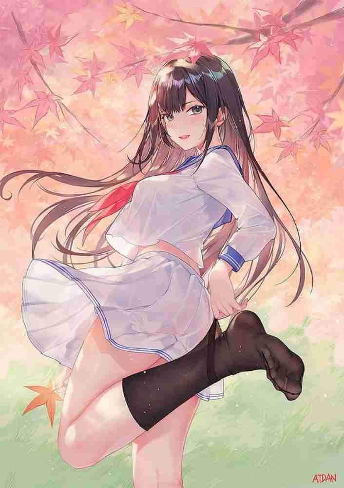 Anime Girls Original Characters Women Brunette Long Hair Hd Matte Finish  Poster Paper Print - Animation & Cartoons posters in India - Buy art, film,  design, movie, music, nature and educational paintings/wallpapers