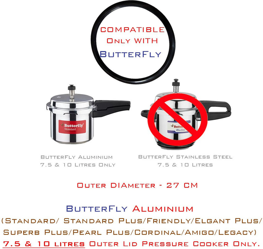 Butterfly standard aluminium top pressure cooker 10 litre