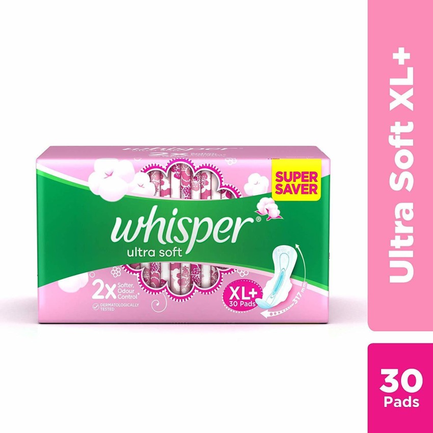 Buy WHISPER ULTRA SOFT SIZE XL PLUS SANITARY PADS PACKET OF 30