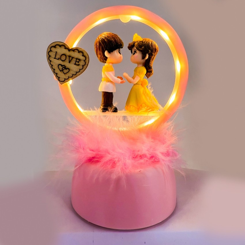 Elegant Lifestyle Cute Couple Holding Hands with Decorative Light