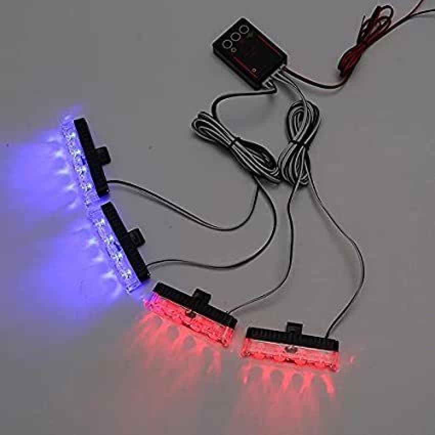 NAKCA Car LED Red & Blue Police Light Dash 12V (16 LED Without Remote, Red  & Blue) Headlight Car LED (12 V, 12 W) Price in India - Buy NAKCA Car LED