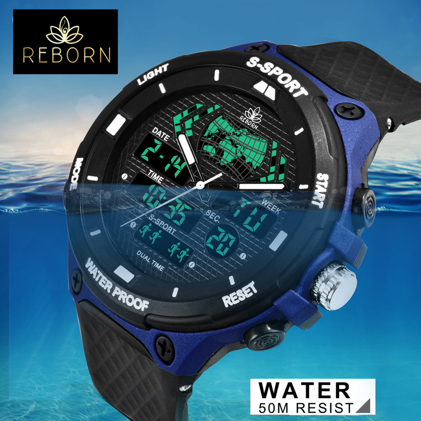Reborn Atteractive Sport Disgener Wrist Watch Analog Digital Watch