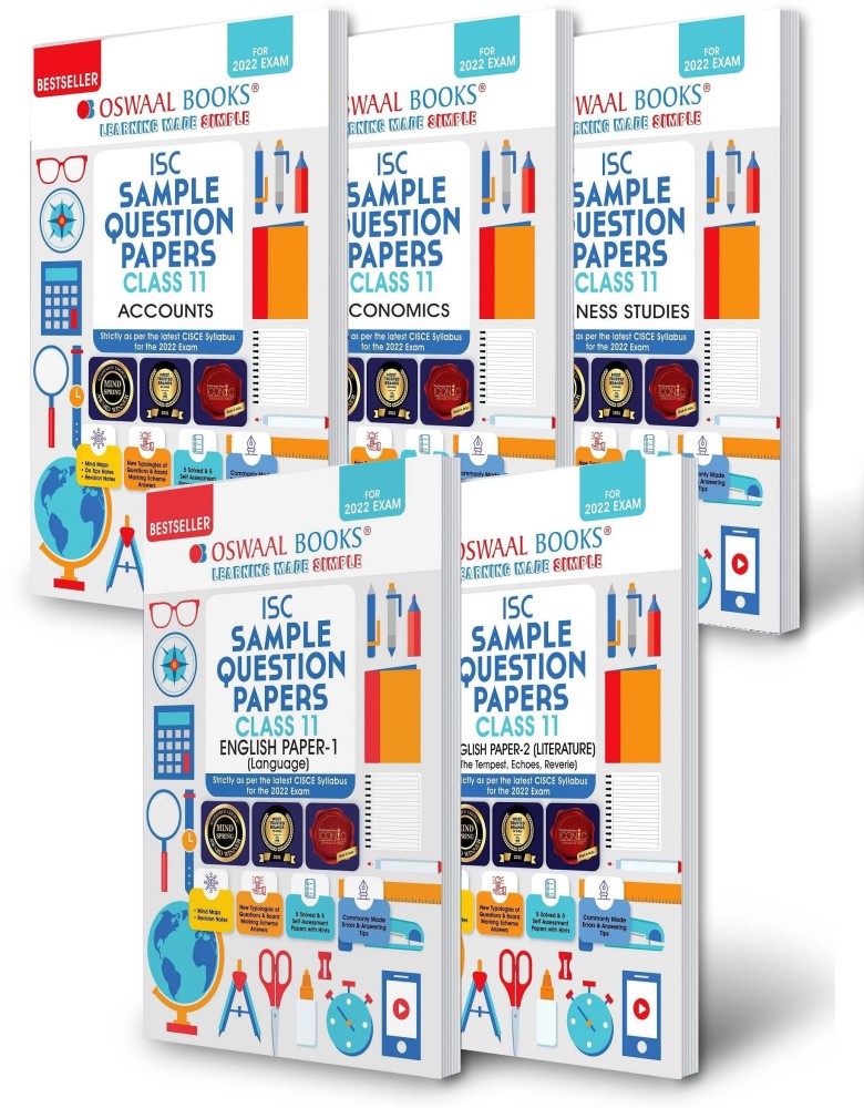 Oswaal ISC Sample Question Paper Class 11 (Set of 5 Books) Account, Eco, Business  Study, English 1 & 2 (For 2022 Exam): Buy Oswaal ISC Sample Question Paper  Class 11 (Set of