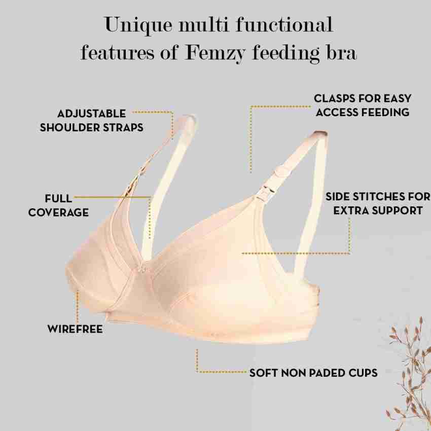 Femzy Women Maternity/Nursing Non Padded Bra - Buy Femzy Women  Maternity/Nursing Non Padded Bra Online at Best Prices in India