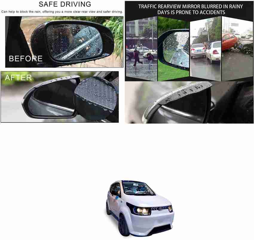 Carbon Fiber Auto Mirror Rain Visor Smoke Guard Car Side Mirror