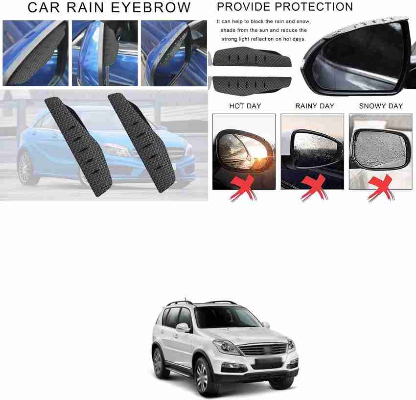 PECUNIA Carbon Mirror Rain Visor Smoke Guards Rear View Side