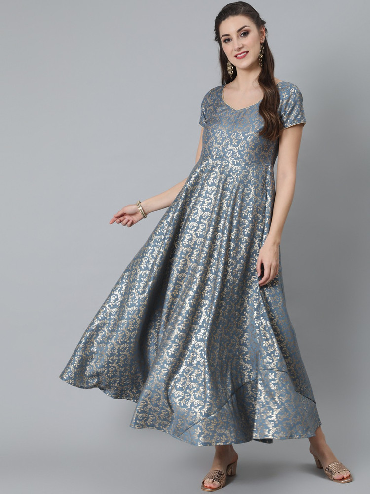 AKS Women Maxi Grey Dress Buy AKS Women Maxi Grey Dress Online