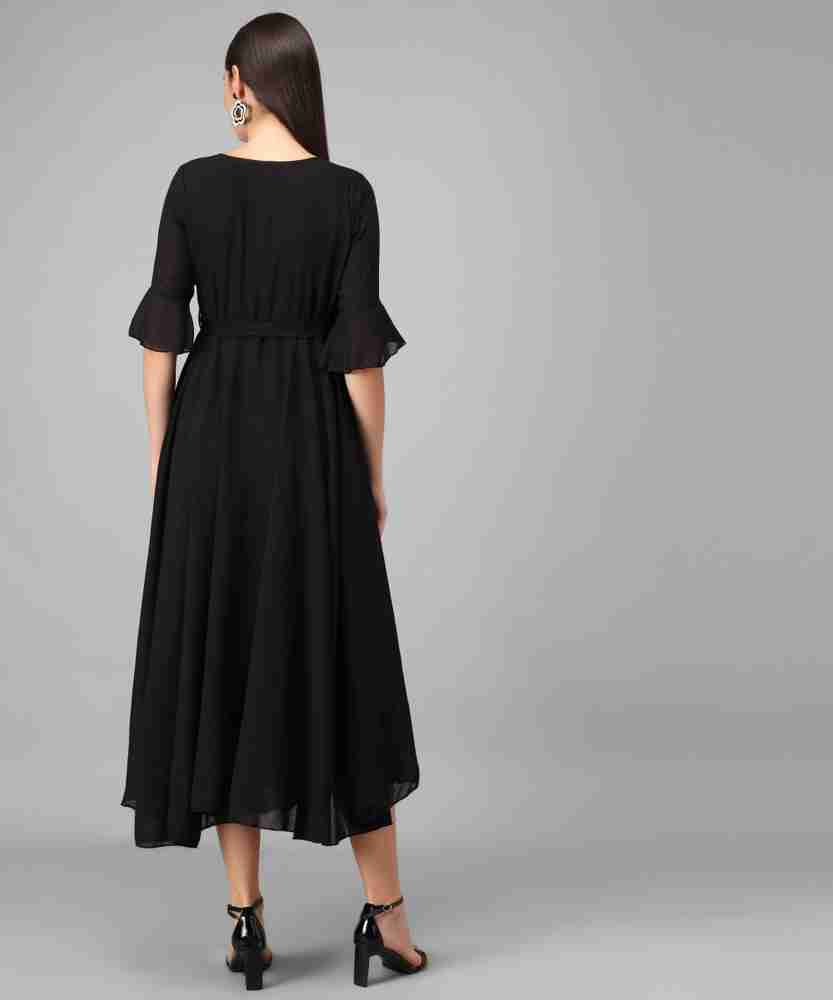 Raabta black long dress sales