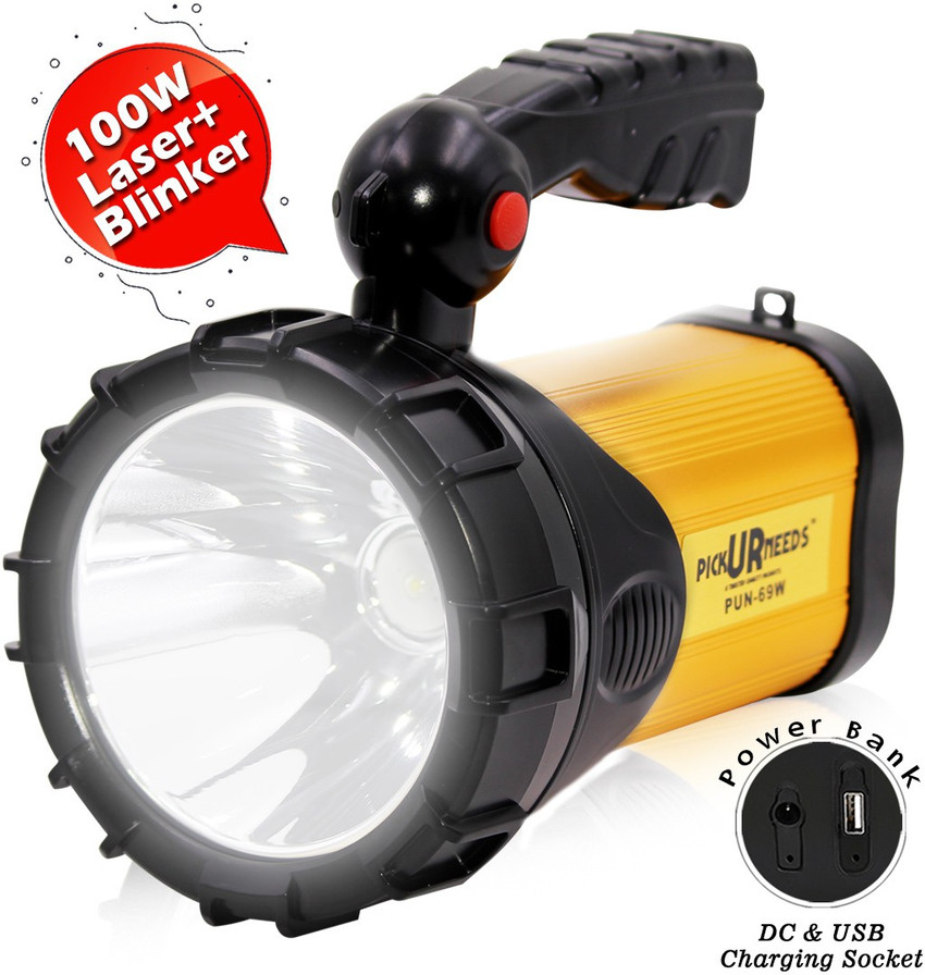 Pick Ur Needs Metal 100w Rechargeable Waterproof Bright Led Torch